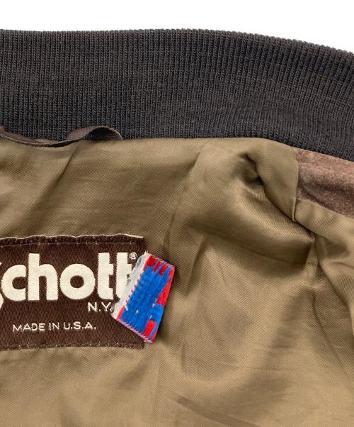 Schott（ショット）Schott (ショット) スウェードボンバージャケット ブラウン サイズ:38の古着・服飾アイテム