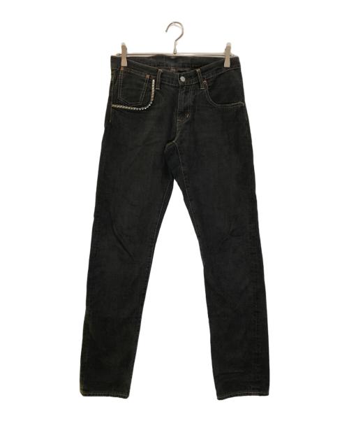 Hysteric Glamour（ヒステリックグラマー）Hysteric Glamour (ヒステリックグラマー) USED加工 スタッズ デニムパンツ ブラック サイズ:Sの古着・服飾アイテム