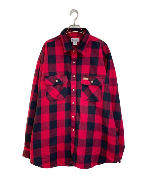 CarHartt（カーハート）CarHartt (カーハート) バッファローチェックシャツ レッド×ブラック サイズ:2XLの古着・服飾アイテム