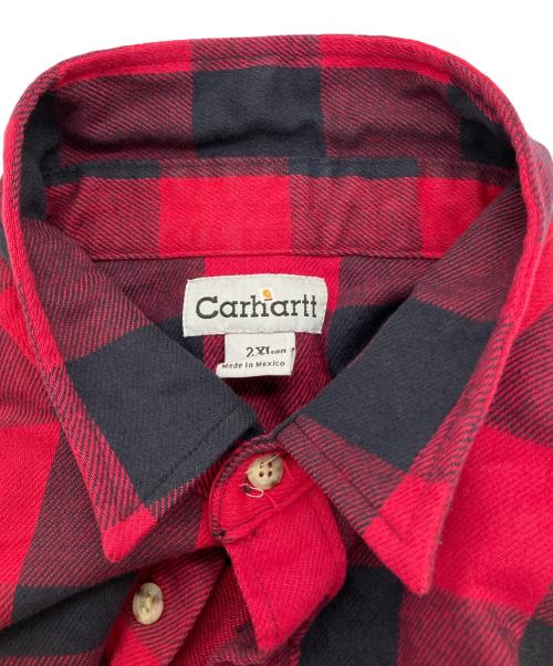CarHartt（カーハート）CarHartt (カーハート) バッファローチェックシャツ レッド×ブラック サイズ:2XLの古着・服飾アイテム