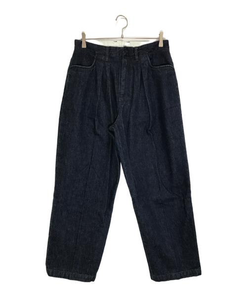 FARAH（ファーラー）FARAH (ファーラー) Two-tuck WIde Tapered Pants/FR0202-M4008 インディゴ サイズ:32の古着・服飾アイテム
