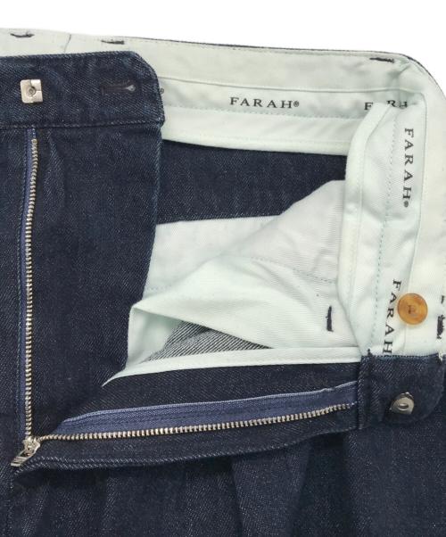 FARAH（ファーラー）FARAH (ファーラー) Two-tuck WIde Tapered Pants/FR0202-M4008 インディゴ サイズ:32の古着・服飾アイテム