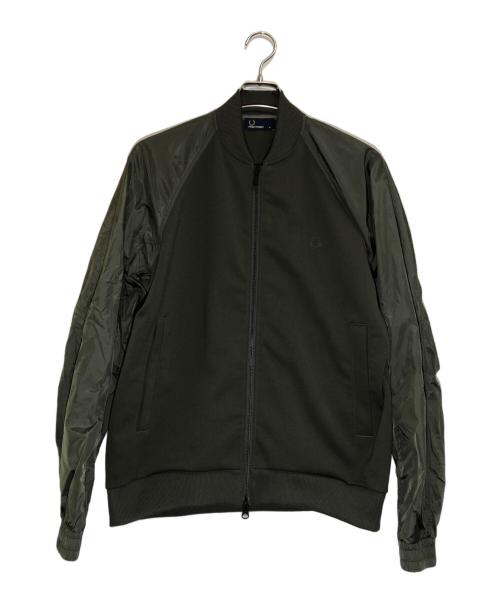 FRED PERRY（フレッドペリー）FRED PERRY (フレッドペリー) TEXTURE MIX BOMBER NECK JACKET/F2542 カーキ サイズ:Mの古着・服飾アイテム