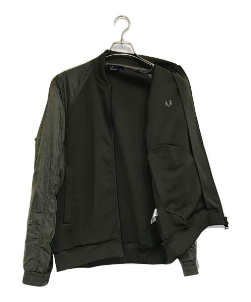 FRED PERRY（フレッドペリー）FRED PERRY (フレッドペリー) TEXTURE MIX BOMBER NECK JACKET/F2542 カーキ サイズ:Mの古着・服飾アイテム
