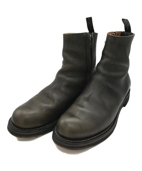 ROLLING DUB TRIO（ローリングダブトリオ）ROLLING DUB TRIO (ローリングダブトリオ) CASPERサイドジップブーツ　RDT-A14 グレー サイズ:9の古着・服飾アイテム