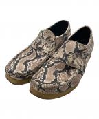 CLARKSクラークス）の古着「Wallabee Loafer Grey Snake Lea」｜グレー×ベージュ