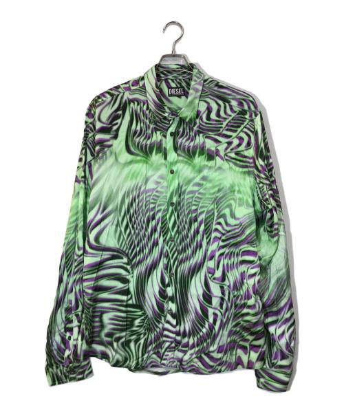 DIESEL（ディーゼル）DIESEL (ディーゼル) S-casper Shirt グリーン サイズ:Lの古着・服飾アイテム