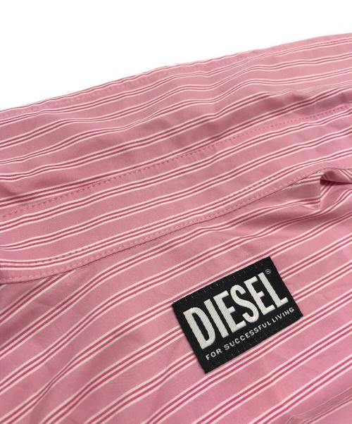DIESEL（ディーゼル）DIESEL (ディーゼル) D-LUNAR-STR Shirt Dress/ｼｬﾂﾜﾝﾋﾟｰｽ ピンク サイズ:Sの古着・服飾アイテム
