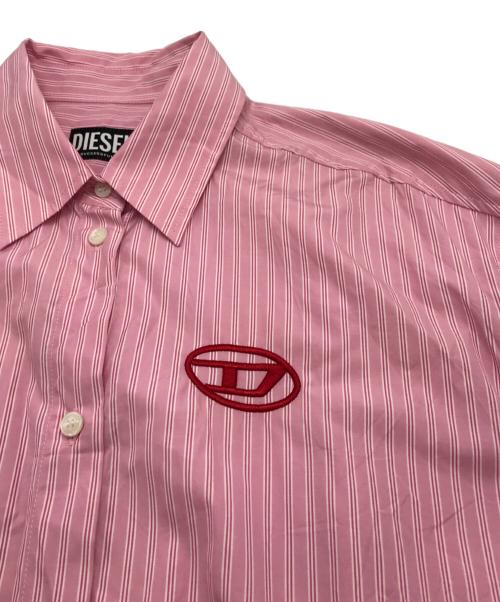 DIESEL（ディーゼル）DIESEL (ディーゼル) D-LUNAR-STR Shirt Dress/ｼｬﾂﾜﾝﾋﾟｰｽ ピンク サイズ:Sの古着・服飾アイテム
