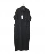 s'yteサイト）の古着「POLYESTER GABARDINE SHORT SLEEVE MILITARY ALL-IN-ONE/UY-D03-901」｜ブラック