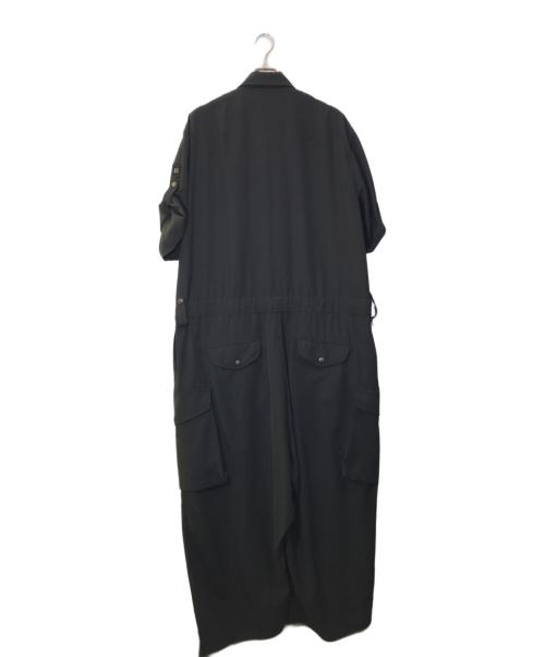 s'yte（サイト）s'yte (サイト) POLYESTER GABARDINE SHORT SLEEVE MILITARY ALL-IN-ONE/UY-D03-901 ブラック サイズ:4の古着・服飾アイテム