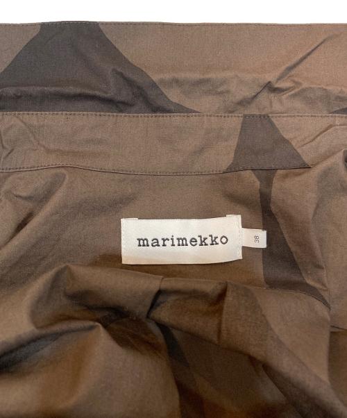 marimekko（マリメッコ）marimekko (マリメッコ) Kivet / Nila cotton poplin shirt ブラウン サイズ:38の古着・服飾アイテム
