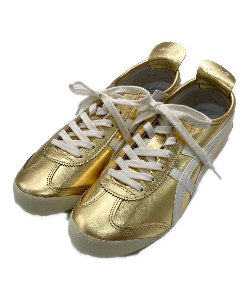 Onitsuka Tiger（オニツカタイガー）Onitsuka Tiger (オニツカタイガー) ローカットスニーカー ゴールド サイズ:25の古着・服飾アイテム