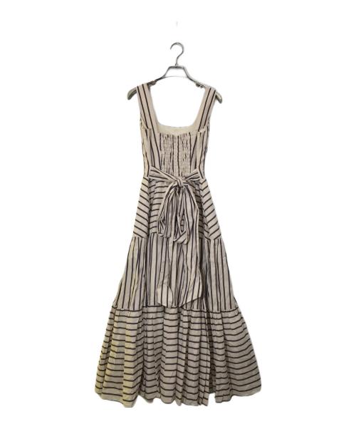 Estella.K（エステラケー）Estella.K (エステラケー) ストライプ サマードレス ベージュ サイズ:Fの古着・服飾アイテム