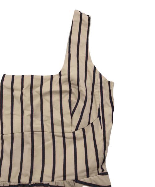 Estella.K（エステラケー）Estella.K (エステラケー) ストライプ サマードレス ベージュ サイズ:Fの古着・服飾アイテム