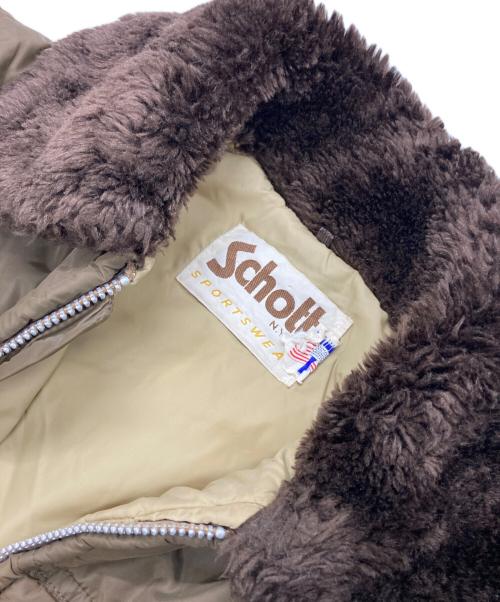 Schott（ショット）Schott (ショット) キルティングジャケット ブラウン サイズ:Lの古着・服飾アイテム