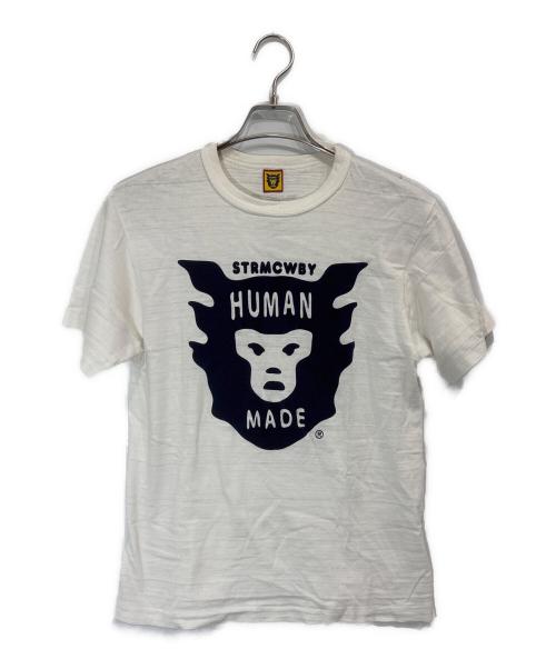 HUMAN MADE（ヒューマンメイド）HUMAN MADE (ヒューマンメイド) フロッキープリントTシャツ ホワイト サイズ:Sの古着・服飾アイテム
