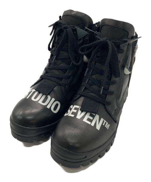 studio seven（スタジオセブン）STUDIO SEVEN (スタジオセブン) MIHARA YASUHIRO (ミハラヤスヒロ) SEVEN VIBRAM TIMBER ブラック サイズ:40の古着・服飾アイテム