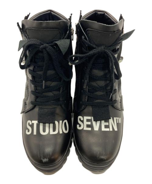 studio seven（スタジオセブン）STUDIO SEVEN (スタジオセブン) MIHARA YASUHIRO (ミハラヤスヒロ) SEVEN VIBRAM TIMBER ブラック サイズ:40の古着・服飾アイテム