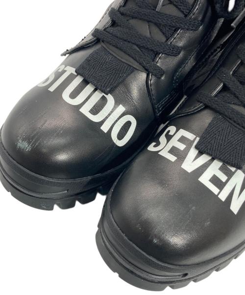 studio seven（スタジオセブン）STUDIO SEVEN (スタジオセブン) MIHARA YASUHIRO (ミハラヤスヒロ) SEVEN VIBRAM TIMBER ブラック サイズ:40の古着・服飾アイテム
