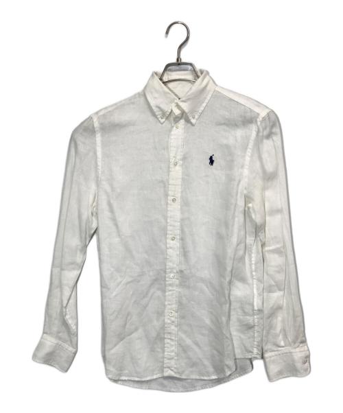 POLO RALPH LAUREN（ポロ・ラルフローレン）POLO RALPH LAUREN (ポロ・ラルフローレン) リネンシャツ ホワイト サイズ:Sの古着・服飾アイテム