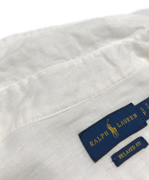 POLO RALPH LAUREN（ポロ・ラルフローレン）POLO RALPH LAUREN (ポロ・ラルフローレン) リネンシャツ ホワイト サイズ:Sの古着・服飾アイテム