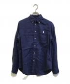 RALPH LAURENラルフローレン）の古着「リネンシャツ」｜ネイビー