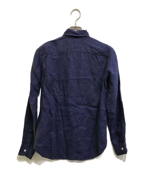 RALPH LAUREN（ラルフローレン）RALPH LAUREN (ラルフローレン) リネンシャツ ネイビー サイズ:160/84の古着・服飾アイテム