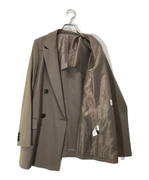 THE SUIT COMPANY SHE（ザスーツカンパニーシー）THE SUIT COMPANY she (ザスーツカンパニーシー) TUMUGITOシャークツイードストレッチダブルジャケット グレー サイズ:38の古着・服飾アイテム