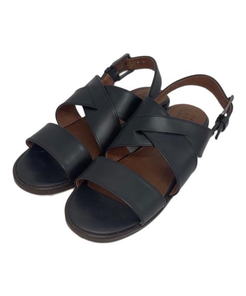 MARGARET HOWELL idea（マーガレット ハウエル アイディア）MARGARET HOWELL idea (マーガレット ハウエル アイディア) レザーサンダル ブラック サイズ:24の古着・服飾アイテム