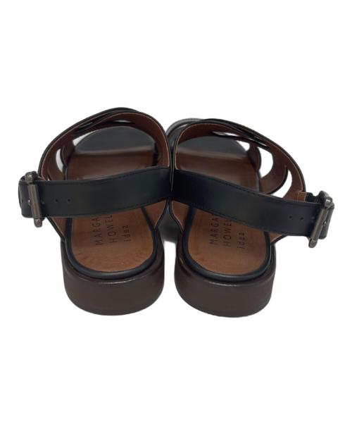 MARGARET HOWELL idea（マーガレット ハウエル アイディア）MARGARET HOWELL idea (マーガレット ハウエル アイディア) レザーサンダル ブラック サイズ:24の古着・服飾アイテム