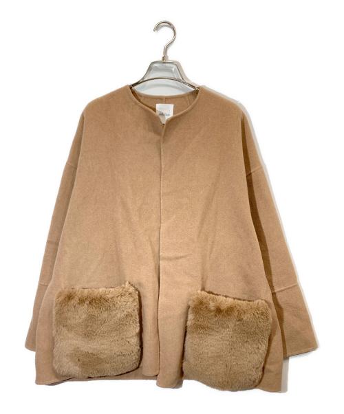 Mila Owen（ミラオーウェン）Mila Owen (ミラオーウェン) 2WAYファーポケットリバーコート ベージュ サイズ:下記参照の古着・服飾アイテム