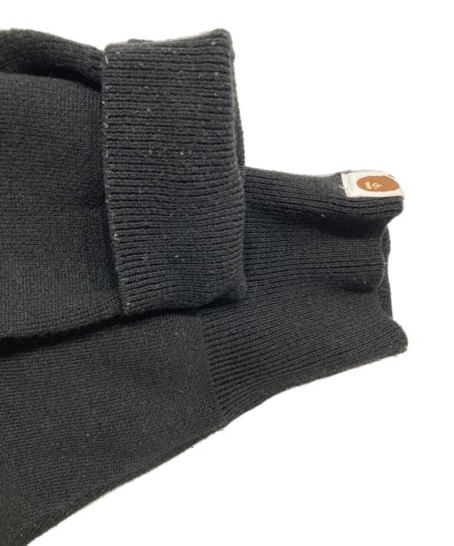 A BATHING APE（ア ベイシング エイプ）A BATHING APE (ア ベイシング エイプ) HEADS WIDE KNIT ブラック サイズ:XLの古着・服飾アイテム