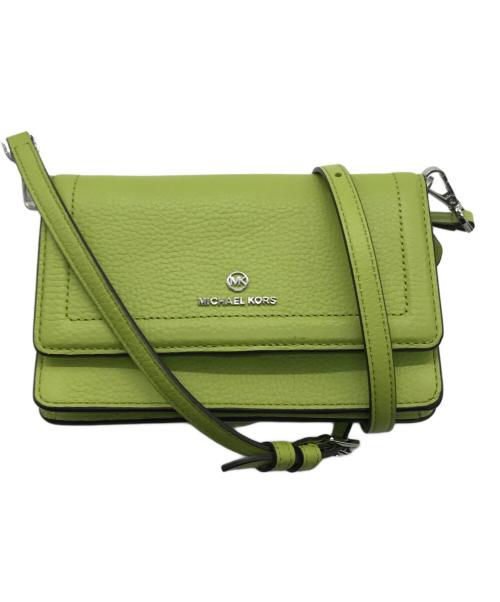 MICHAEL KORS（マイケル・コース）MICHAEL KORS (マイケルコース) フォーン クロスボディショルダーバッグ グリーンの古着・服飾アイテム