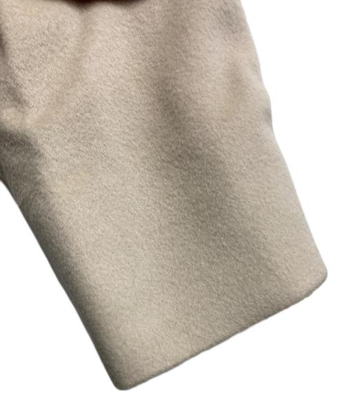 23区（ニジュウサンク）23区 (ニジュウサンク) ウールアンゴラビーバーフーデッドコート アイボリー サイズ:50の古着・服飾アイテム