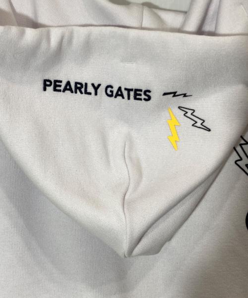 PEARLY GATES（パーリーゲイツ）PEARLY GATES (パーリーゲイツ) 裏毛フルジップフーディ/053-5162333 ホワイト サイズ:6の古着・服飾アイテム