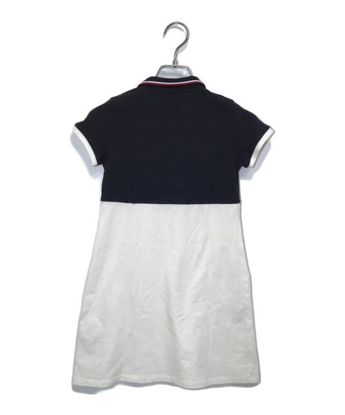MONCLER（モンクレール）MONCLER (モンクレール) ポロシャツワンピース/E116548570505 ホワイト×ネイビー サイズ:130の古着・服飾アイテム