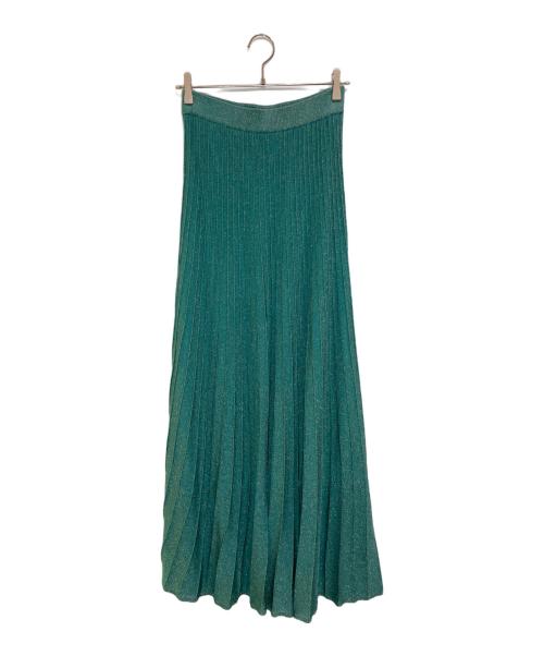 ESTNATION（エストネーション）ESTNATION (エストネーション) ラメニットスカート グリーン サイズ:38の古着・服飾アイテム