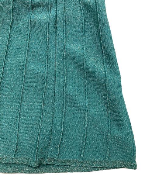 ESTNATION（エストネーション）ESTNATION (エストネーション) ラメニットスカート グリーン サイズ:38の古着・服飾アイテム