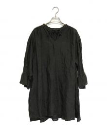 23区（ニジュウサンク）の古着「LIBECOリネンティアードチュニック/BLWOCM0612」｜ブラウン