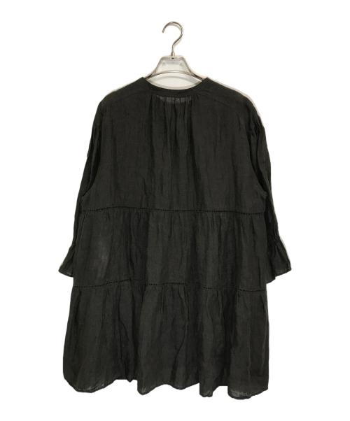 23区（ニジュウサンク）23区 (ニジュウサンク) LIBECOリネンティアードチュニック/BLWOCM0612 ブラウン サイズ:38の古着・服飾アイテム