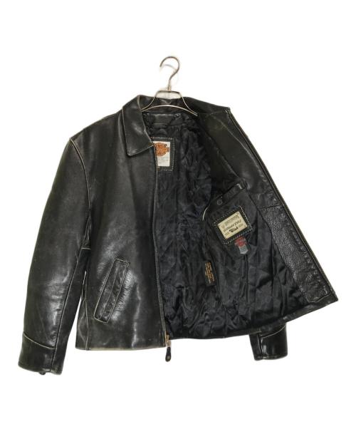 HARLEY-DAVIDSON（ハーレーダビッドソン）HARLEY-DAVIDSON (ハーレーダビッドソン) シングルライダースジャケット ブラック サイズ:36の古着・服飾アイテム
