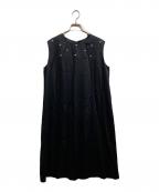 23区 applaudir23区アプロディール）の古着「ノーブルサテン ビジューデザインドレス/OPA2CS0724」｜ネイビー