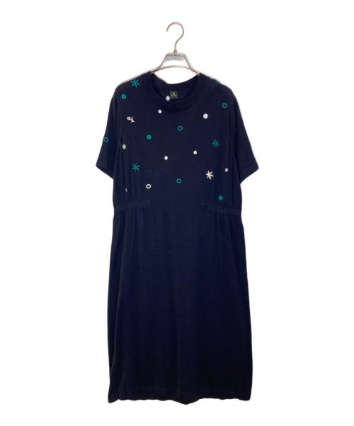PS Paul Smith（ＰＳポールスミス）PS Paul Smith (ＰＳポールスミス) ニットワンピース ネイビー サイズ:Mの古着・服飾アイテム