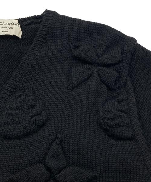 ROBE DE CHAMBRE COMME DES GARCONS（ローブドシャンブル コムデギャルソン）ROBE DE CHAMBRE COMME DES GARCONS (ローブドシャンブル コムデギャルソン) リボンデザインカーディガン ブラック サイズ:-の古着・服飾アイテム