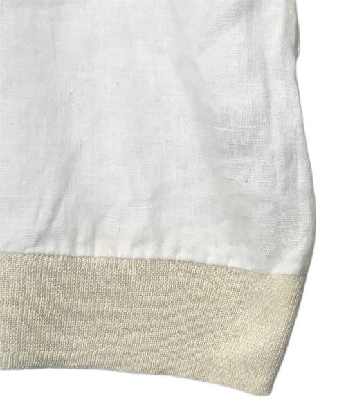 BEARDSLEY（ビアズリー）BEARDSLEY (ビアズリー) Vネックリネンブラウス ホワイト サイズ:Fの古着・服飾アイテム