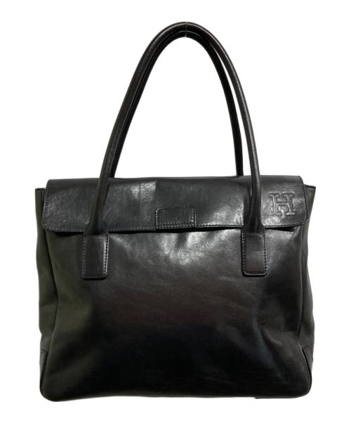 HIROFU（ヒロフ）HIROFU (ヒロフ) レザートートバッグ ブラックの古着・服飾アイテム