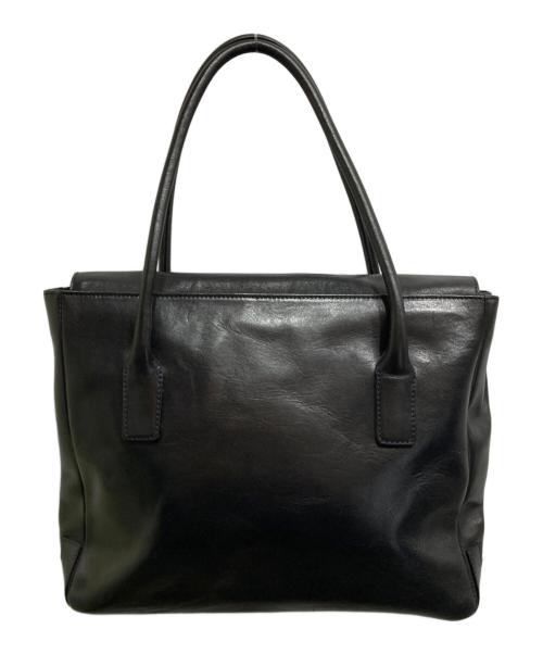 HIROFU（ヒロフ）HIROFU (ヒロフ) レザートートバッグ ブラックの古着・服飾アイテム
