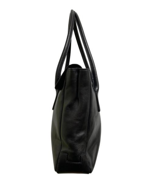 HIROFU（ヒロフ）HIROFU (ヒロフ) レザートートバッグ ブラックの古着・服飾アイテム