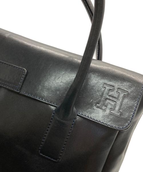 HIROFU（ヒロフ）HIROFU (ヒロフ) レザートートバッグ ブラックの古着・服飾アイテム